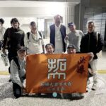 球場内での集合写真