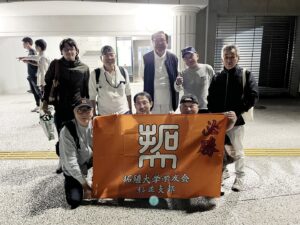 球場内での集合写真